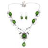 Emerald Quartz  Gemstone Ethnic Jewelry Necklace Set 16-18''