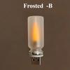 Glass LED Flame Lamp Warm Light Simulated Candle Light New USB Atmosphere Light  Home Room Decor