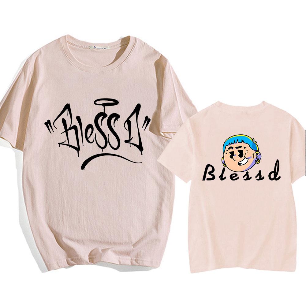 Blessd Print Tshirts Cotton High Quality Summer Unisex Tee-shirt Ropa Hombre Camisetas Short Sleeve O-neck Men Women T-shirt Tee