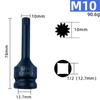 1Pcs Durable Metric 1/2 Inch Shank Electric Drill Adapter 78mm Length Cr-Mo Steel 12 Point Torx M5-M19 Long Bit Wrench
