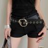 Punk Style PU Leather Belt Retro Needle Buckle Belt Trendy Wide Belt for Women