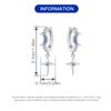 925 Silver Blue Star Moon Drop Earrings Women Earrings Charm Fashion Versatile Party Jewelry Gifts