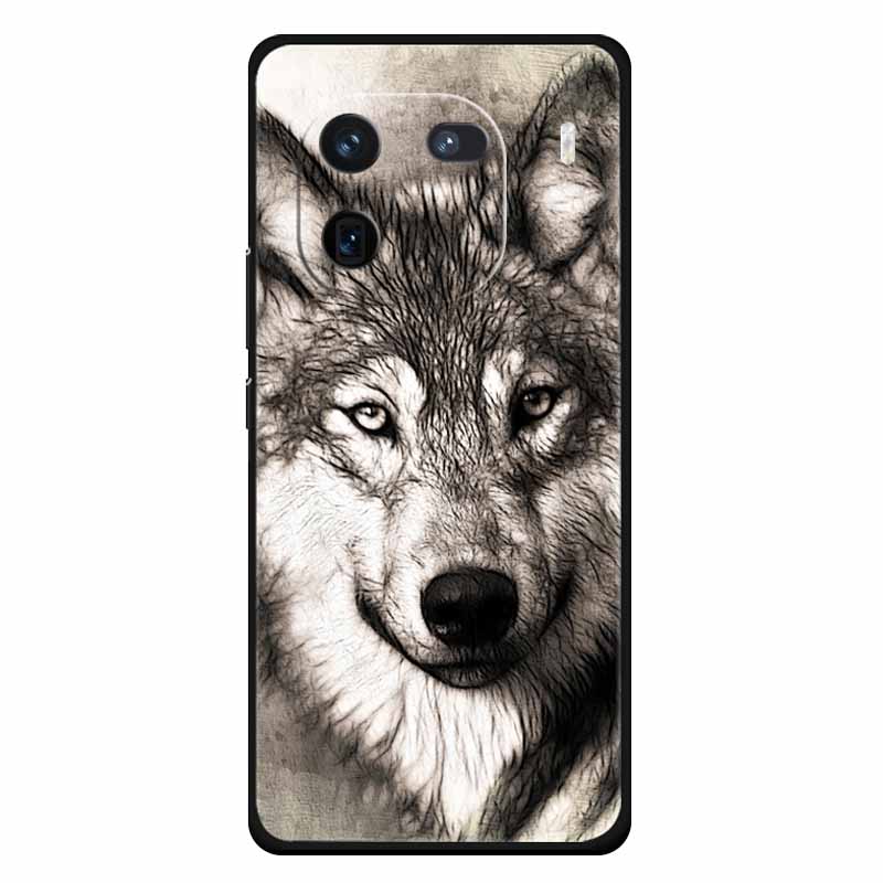 Чехол для Vivo Iqoo 12 Мягкий силикон Милый Кот Лев Печатные Чехлы для Vivo iQOO 12 Pro Чехлы Роскошные Защитные Сумки Iqoo12