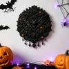 Halloween Hanging Ornaments Gothic Wall Decor, Vintage Relief Skull Ghost Bat Dark Home Interior Pieces Plaque, Aesthetic Art for Entryway Living Room