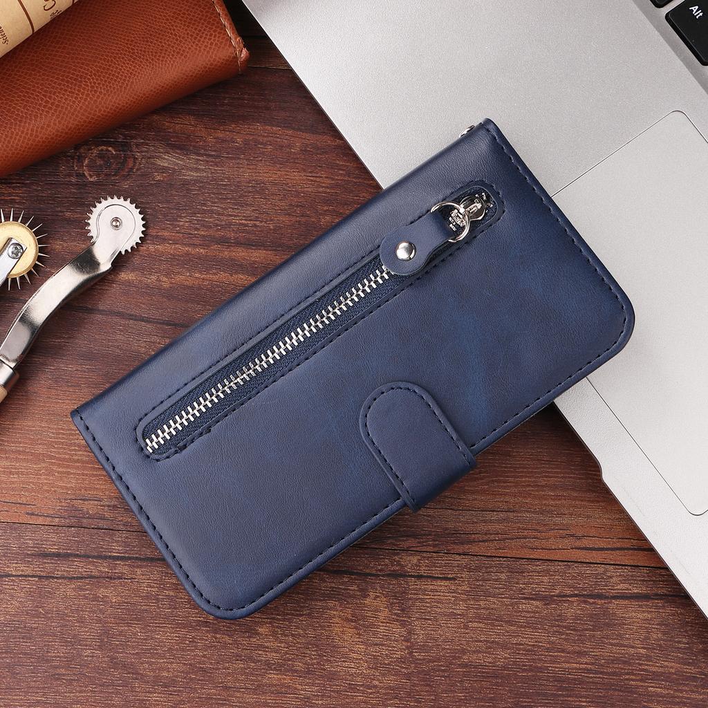 Wallet Case for vivo - Leather/PU, Blue