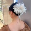 Cloth Hair Claw Feather Flower Tassel Hairgrips Headwear Elegant Grasping Clip  Party