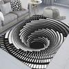 3D Visual Whirlwind Carpet Optical Illusion Bedroom Floor Mat Living Room Coffee Table Rug Unique Decorative Carpet