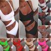 Solid Color One-Piece Swimsuit Solid Color One-Piece Bikini Women's Hollow Swimsuit Bikini