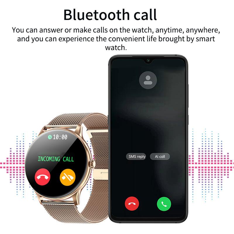 Bluetooth Звонок Мужчины Женщины Смарт Часы Полный Сенсорный Фитнес Трек Водонепроницаемый Для Android и Ios Часы