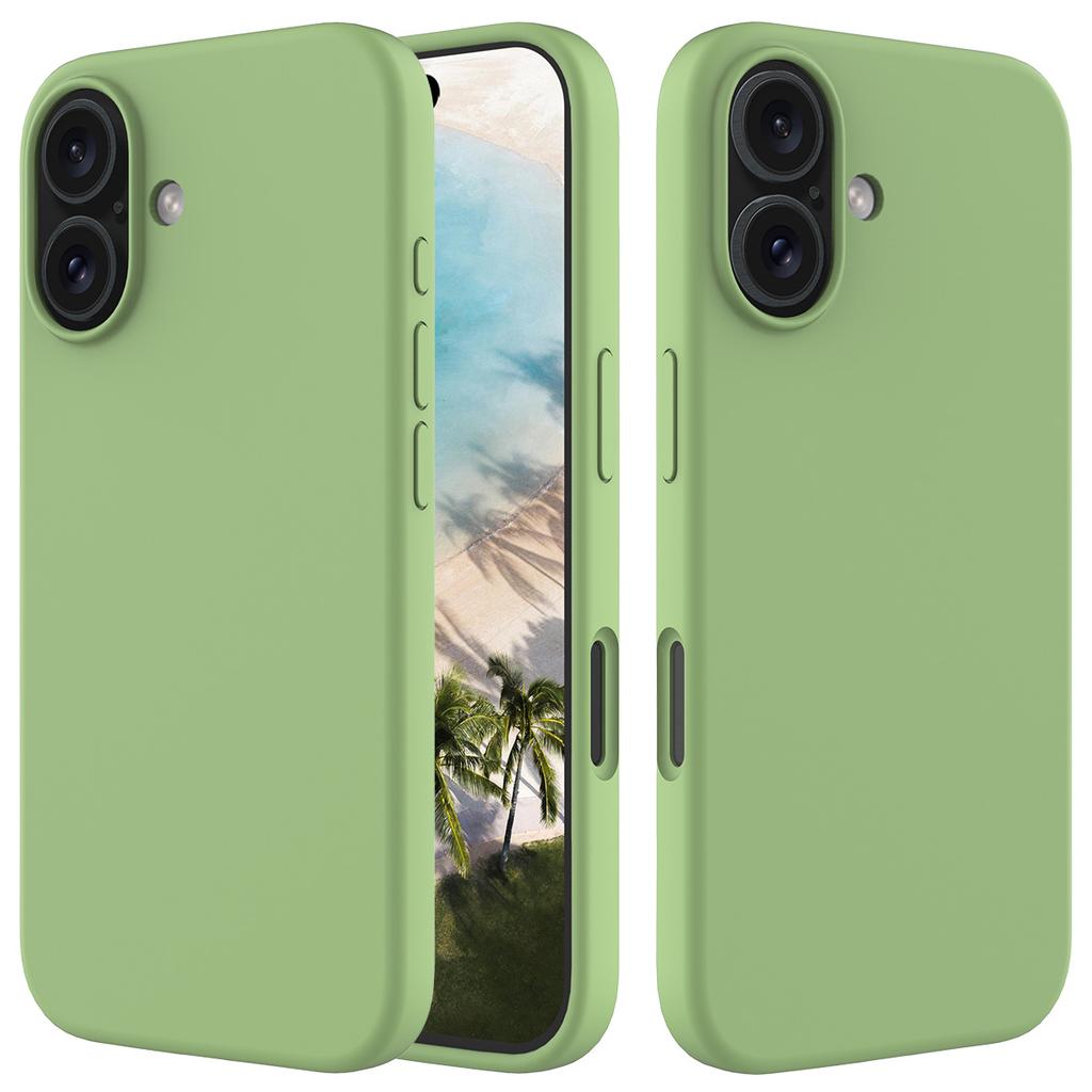Чехол для iPhone 16 из жидкого силикона с мягкой подкладкой, противоударный чехол для телефона