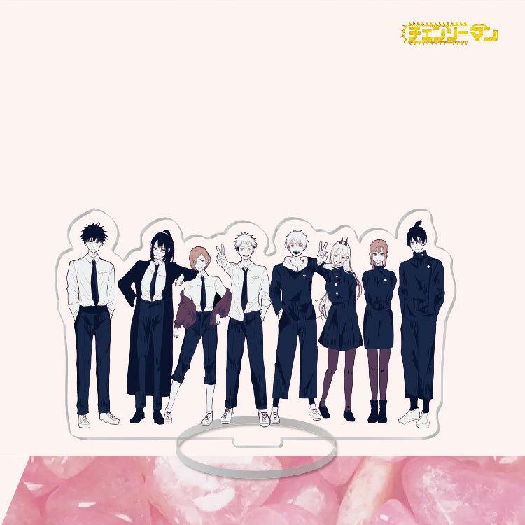 Аниме бензопила человек акриловая подставка для персонажей косплей окрашенный декор стола орнамент подарок модели «сделай сам»