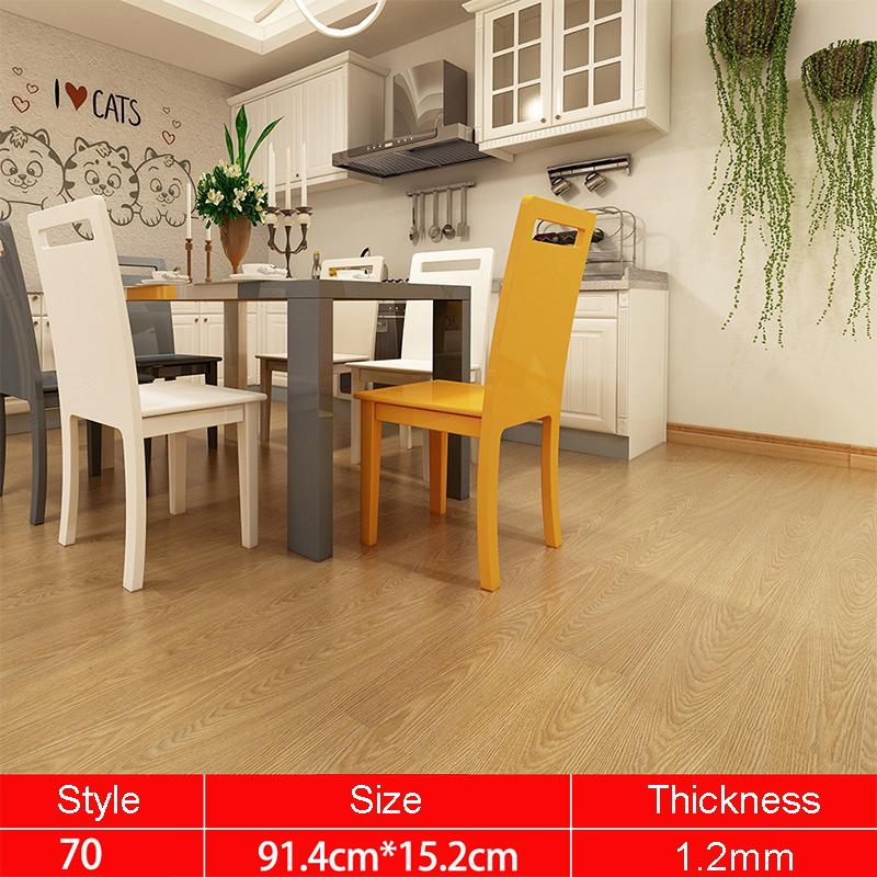 Wood Grain Floor Stickers 3D Wall Sticker PVC Waterproof Self-Adhesive Wallpaper Kitchen Living Room Home Floor Decor