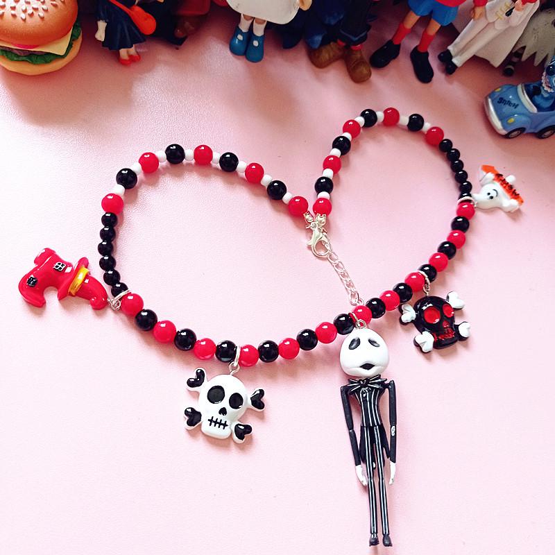Колье-чокер из смолы с бусинами «Кошмар перед Рождеством» Джек Скеллингтон