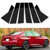 6 шт., стойки для оконных стоек автомобиля, наклейка на обшивку двери, черная наклейка, внешние детали для Honda Accord Sedan 2018-2022