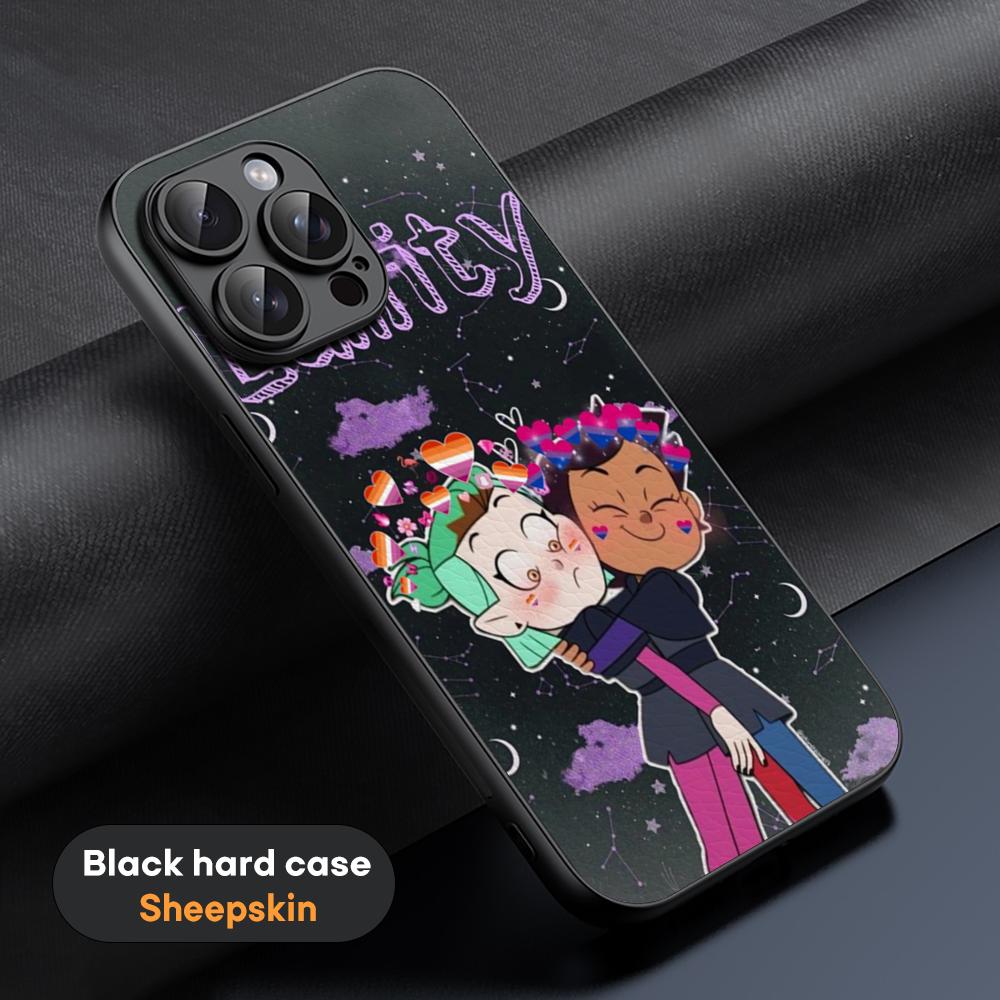 Cartoon Owl Houses classic poster Phone Case For iPhone 16 15 14 13 12 11 Plus Pro Max Limited Black hard case Sheepskin