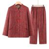 Элегантный костюм-рубашка из двух предметов весна-осень для женщин среднего и пожилого возраста