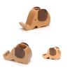 Modern Wooden Elephant Pen Holder With Phone Dock For Workspace And Bedroom