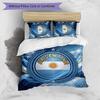 Argentina Football Printed Bedding 3 Piece Set Cozy Breathable Bed Cover Set as Housewarming Holiday Gift
