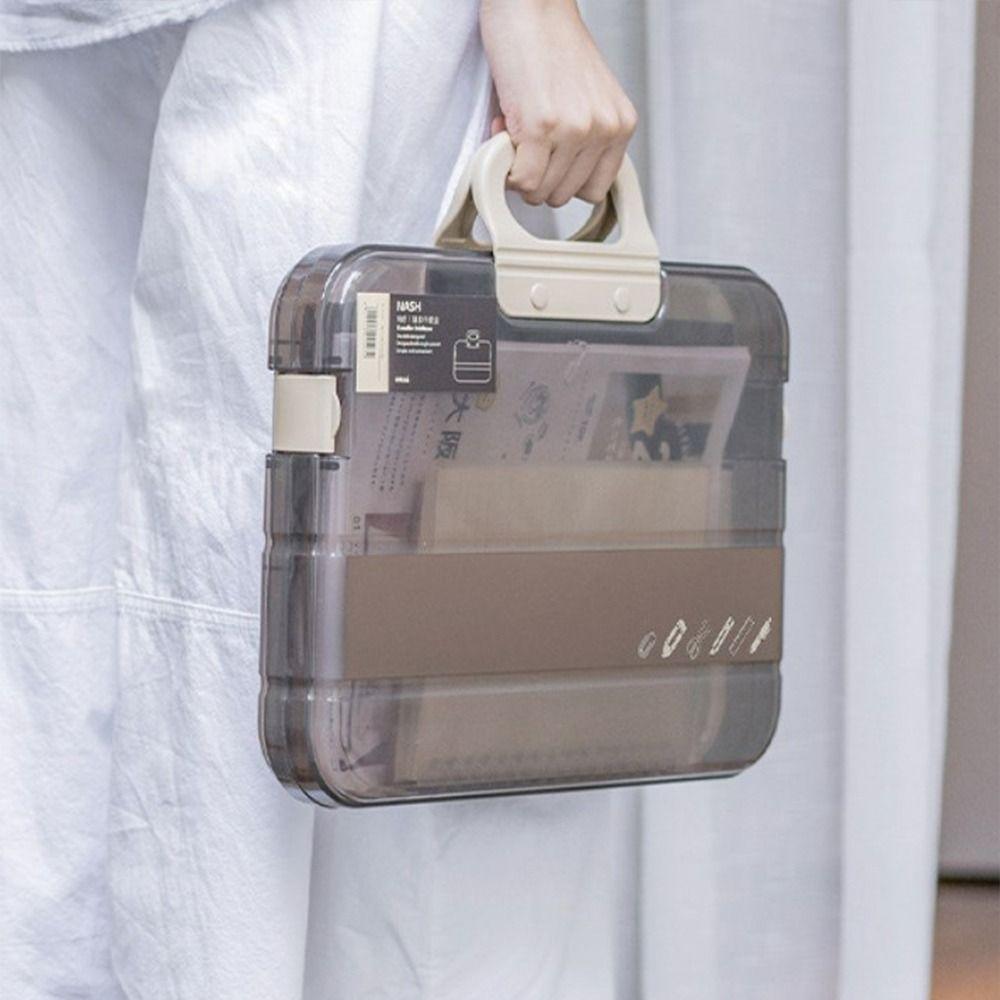 Receipt A4 File Organizer Box Classification Folder Document Storage Box Certificates Storage Case