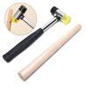 Tapered Wood Mandrel Stick Double Face Rubber Hammer Finger Ring Jewelry Tool