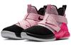 Nike Lebron 12 Удобные Нескользящие Амортизирующие Износостойкие Средние Детские Баскетбольные Кроссовки Черно-Розовые AA1352-666
