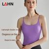 LAHN Высокопрочный длинный жилет для фитнеса со встроенным противоударным антибактериальным спортивным бюстгальтером