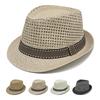 Men's Summer Fedora: Breathable Mesh Straw Sun Hat for Outdoor Protection