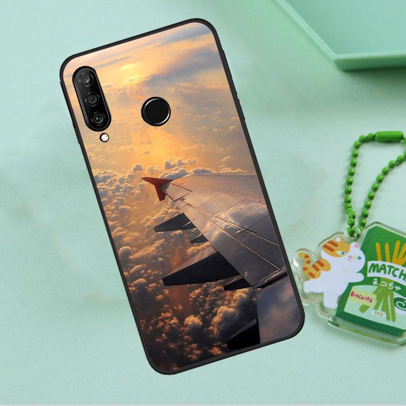 Чехол Самолет Авиалайнер Самолет Для Huawei Nova 10 9 SE 5T 12s 12i 11i Y91 Y90 Y60 Y70 Y72 Y61 P20 P40 P30 Lite P60 Pro