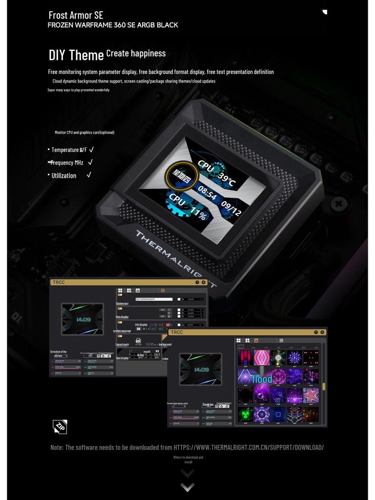Thermalright FW360 SE Ice Armor ARGB 360 AIO Liquid Cooler with LCD Display