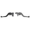 1 Pair Motorcycle Brake Clutch Lever Aluminum Alloy Anodized Short Adjustable Brake Handle Levers Set Replacement for