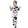 Child Plush Cow Print Pajama Costume Halloween Kids One-Piece Animal Dairy Cow Outfits