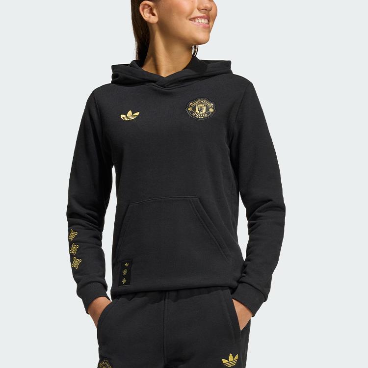 adidas Оригинальные детские худи свободного кроя с длинным рукавом Manchester United Football Casual JM5570