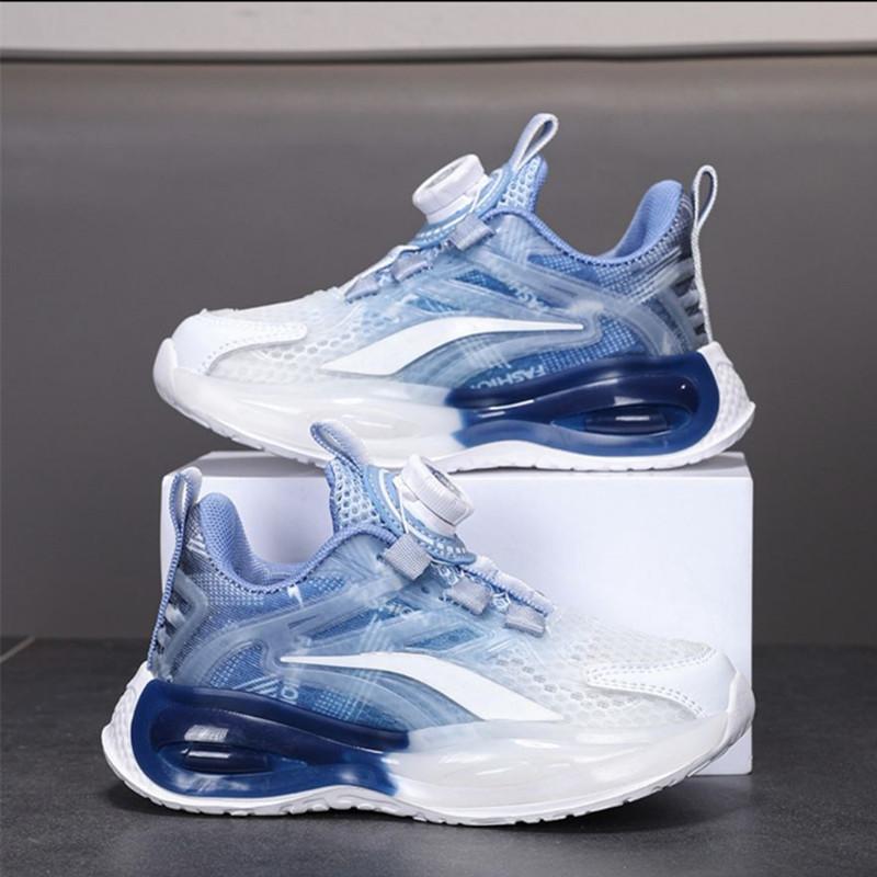 Classmate boys sports shoes 2025 new luminous mesh breathable children's shoes middle and older children's student running shoes