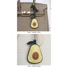 Handmade genuine leather mini bag charm cute avocado shape exquisite pendant and keychain decoration