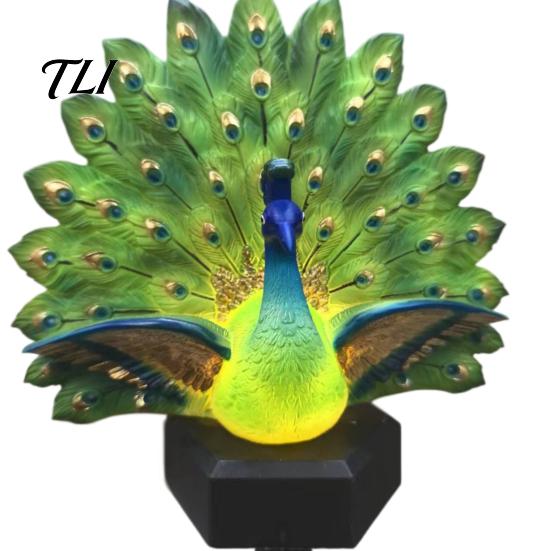 Gifts for Garden Lovers Solar Peacock Statue, Outdoor Lighted Sculpture, Waterproof Unique Mother's Day Gift LED Light Patio Lawn Yard