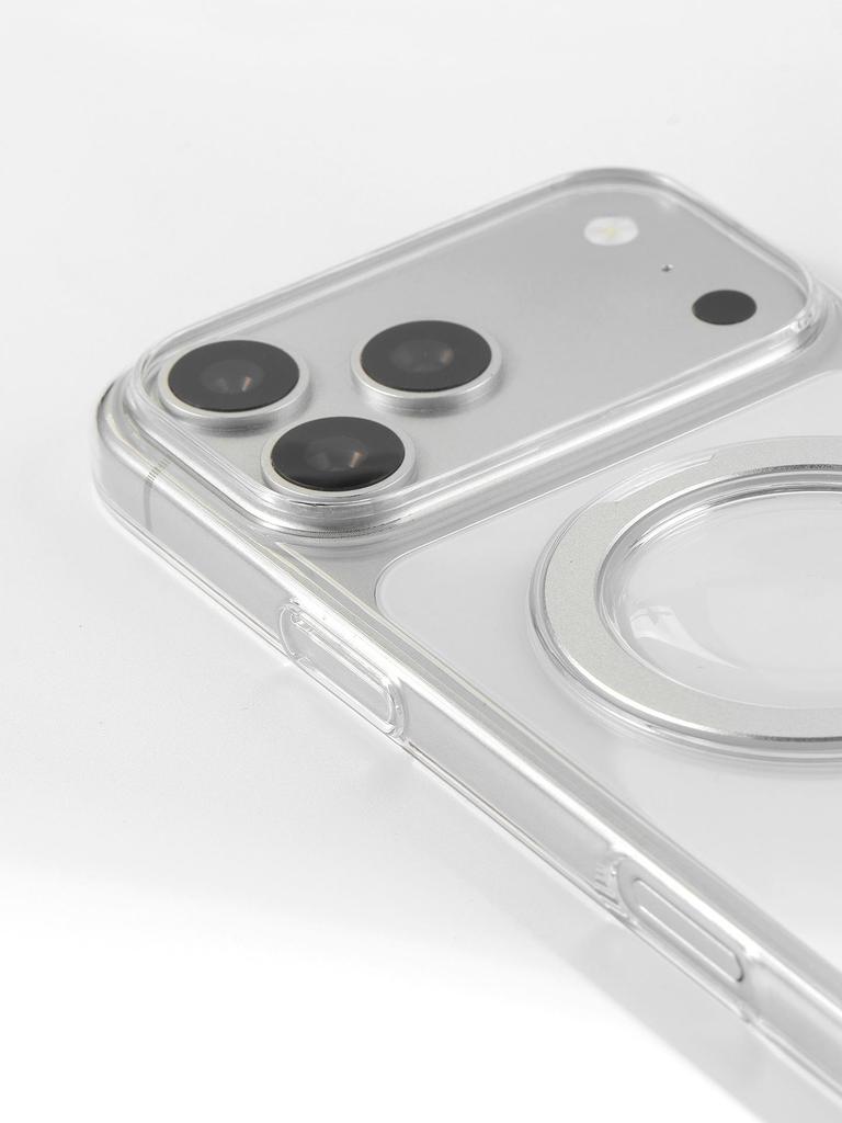 iPhone 17 Pro Магнитный прозрачный чехол 360° с вращением - Полное покрытие