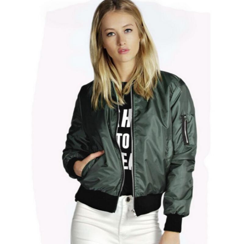 European and American New Style Solid Color Short Fashion Zipper Outer Jacket for Women