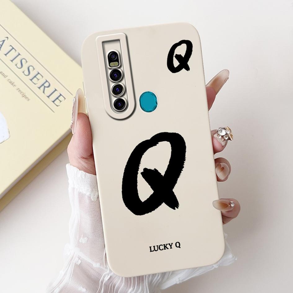 For Tecno Camon 15 Pro Case CD8 Luxury A Z Initial Letters Soft Silicone Bumper For Tecno Camon 15 Premier Camon15 Air CD6 Shell