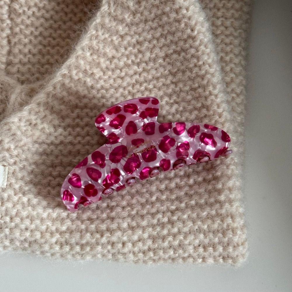 High Sense Hair Claw Clip Sweet Luxury Hair Accessories Fashion Leopard Print Clip  Daily Wear