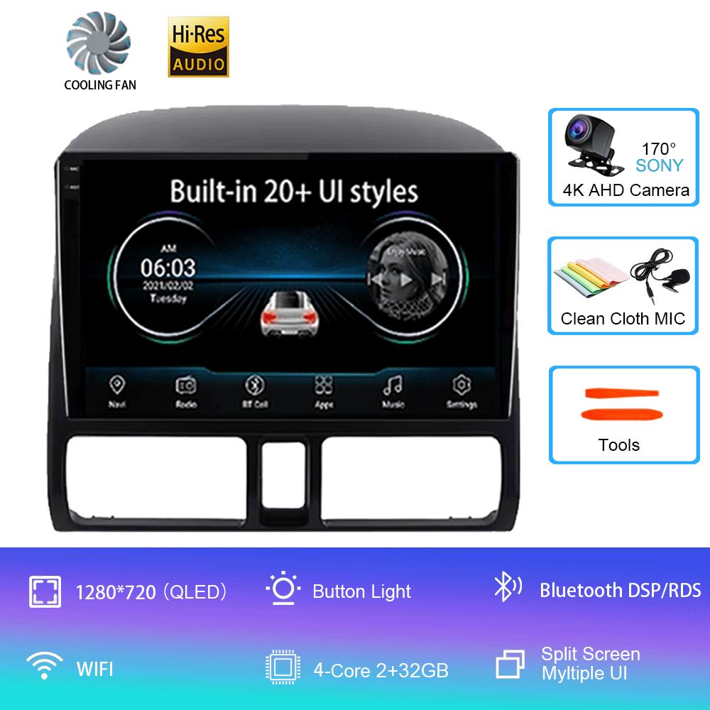 For Honda CR-V CRV 2001 - 2006 Android 14 Car Radio Multimedia Player OLED Screen Navigation GPS CarPlay Stereo 2 DIN Head Unit
