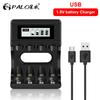 1.5V AA AAA Lithium Li-ion 4 Slots Fast Smart Charger LCD Display Li Ion Rechargeable 2A 3A Battery
