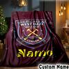 Custom Name hammer Crest Throws Blanket Flannel Blankets for Couch Bed Gifts for Men Women Picnic blanket Christmas fan gifts