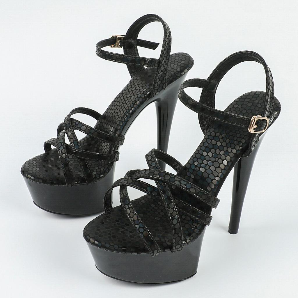 Women's Shoes Spring Clear Heels Sexy Sandals Slipper Girls Shoe for Party Club 14cm Heel 4cm Platform LFD-B3588