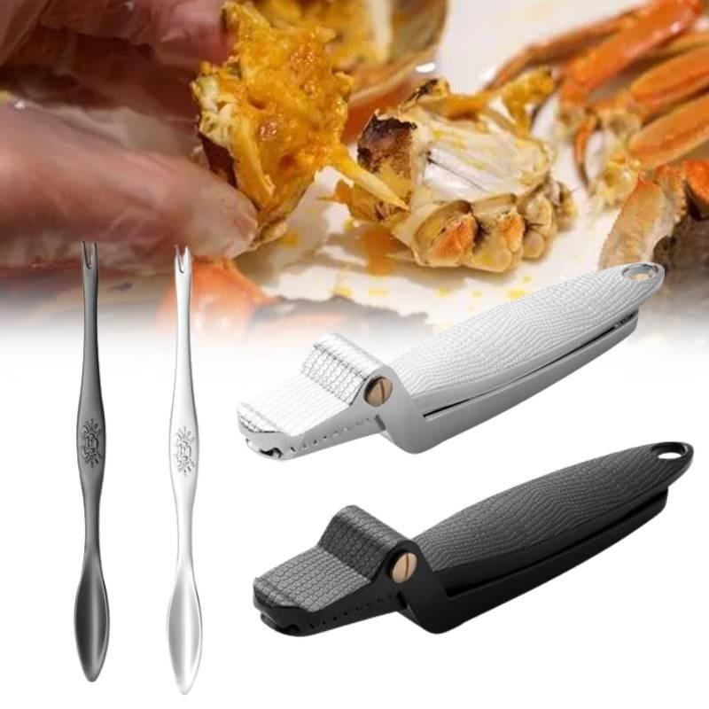 Инновационный набор многофункциональных щипцов для крабов из цинкового сплава, современные минималистичные инструменты для поедания крабов