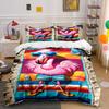 Flamingo's Tropical Flair. Bedding Sets Duvet Covers Pillowcases(1* Duvet Cover 2* Pillowcases Without Duvet Insert)