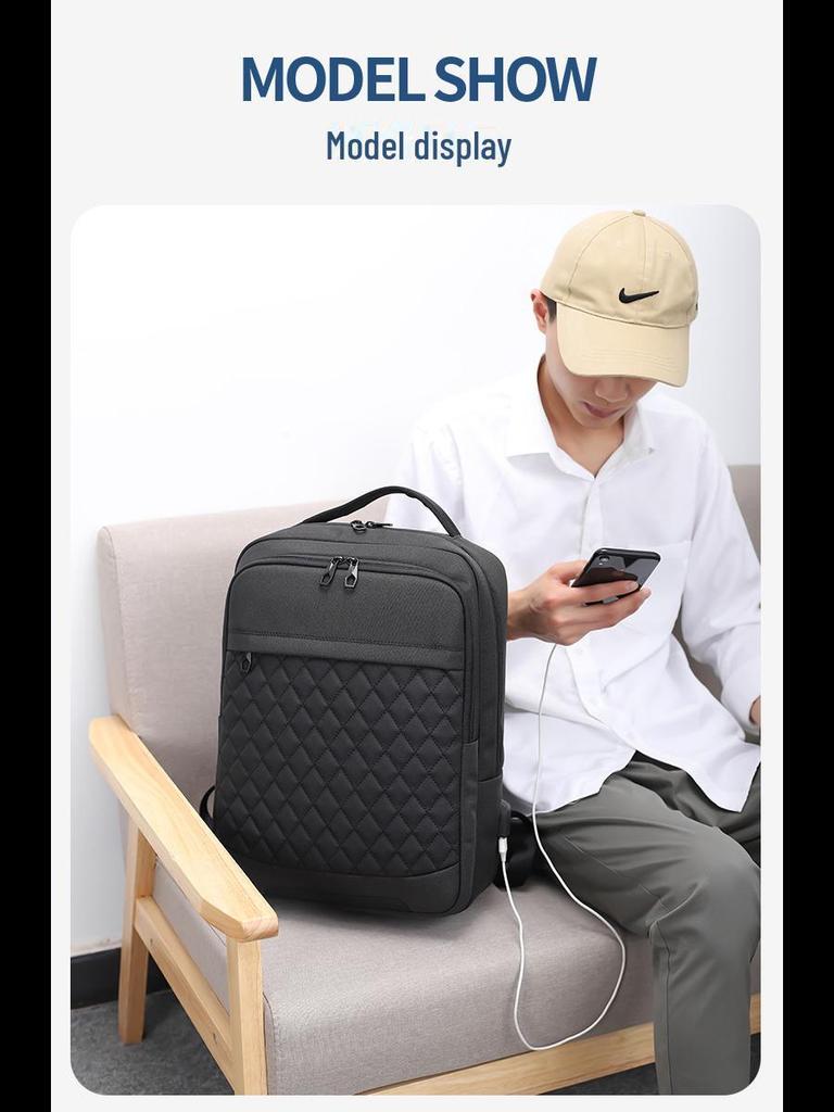 Men's High-End Waterproof Travel Backpack – Large Capacity, Stylish Commuter Bag