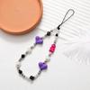 Korean Love Heart Beaded Phone Chain & Keychain Set for Women