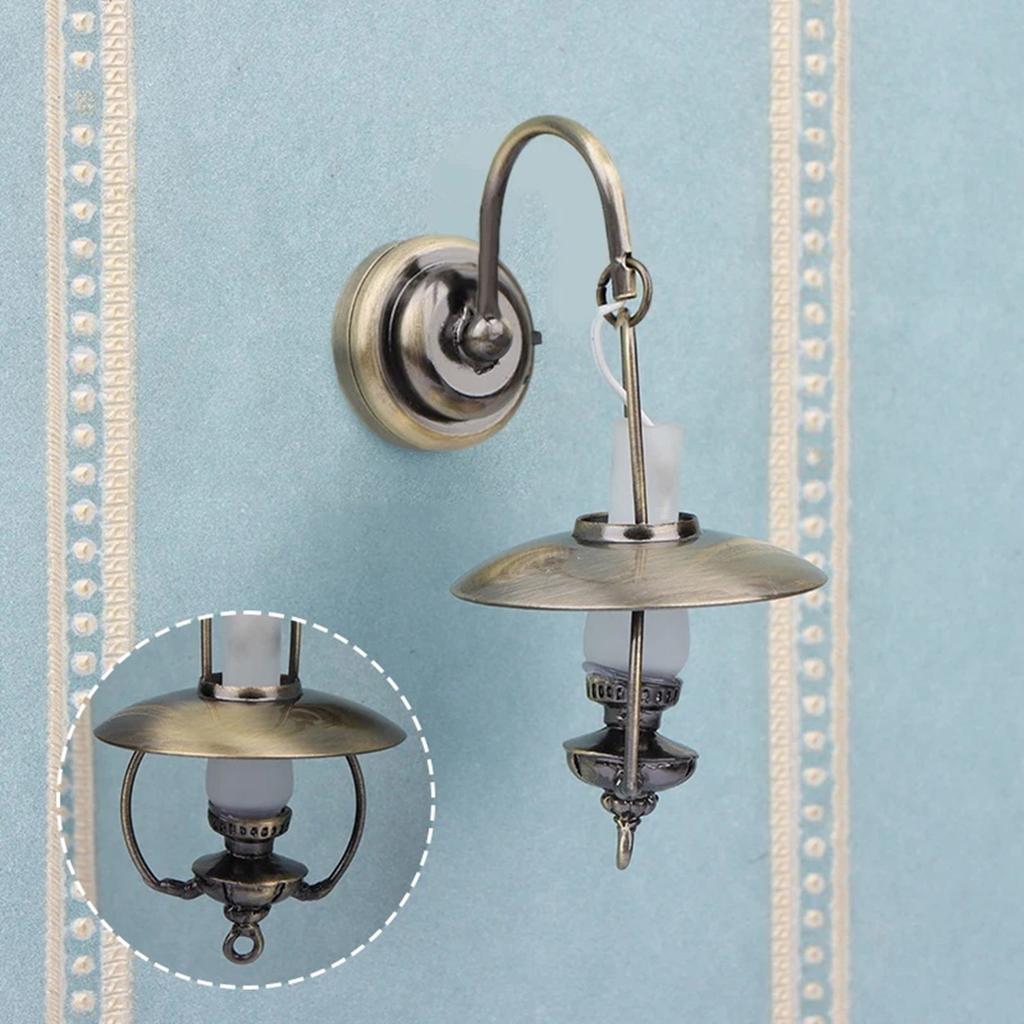 1/12 Scale Dollhouses Sconce Miniature Furniture Pretend Play for Kids Doll House Furniture Model for Dollhouses