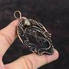 Crystal Quartz Pendant Copper Wire Wrapped Pendant Beautiful Copper Jewelry Handmade Dog Pendant Gemstone Pendant Wire Wrap Jewelry For Gift