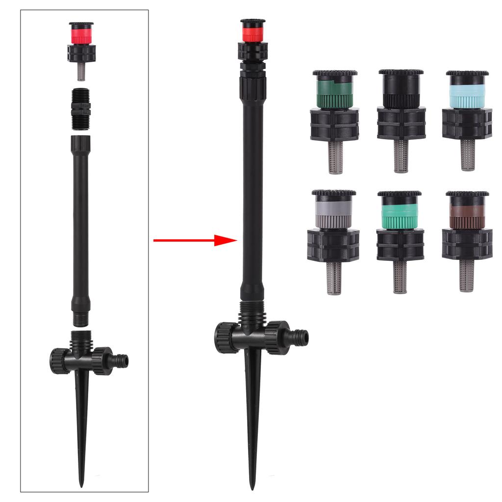 Scattering Sprinkler with Bracket 0~360° Adjustable Pop-up Sprinklers Replacement Nozzle Lawn Flower Vegetable Watering Sprayer
